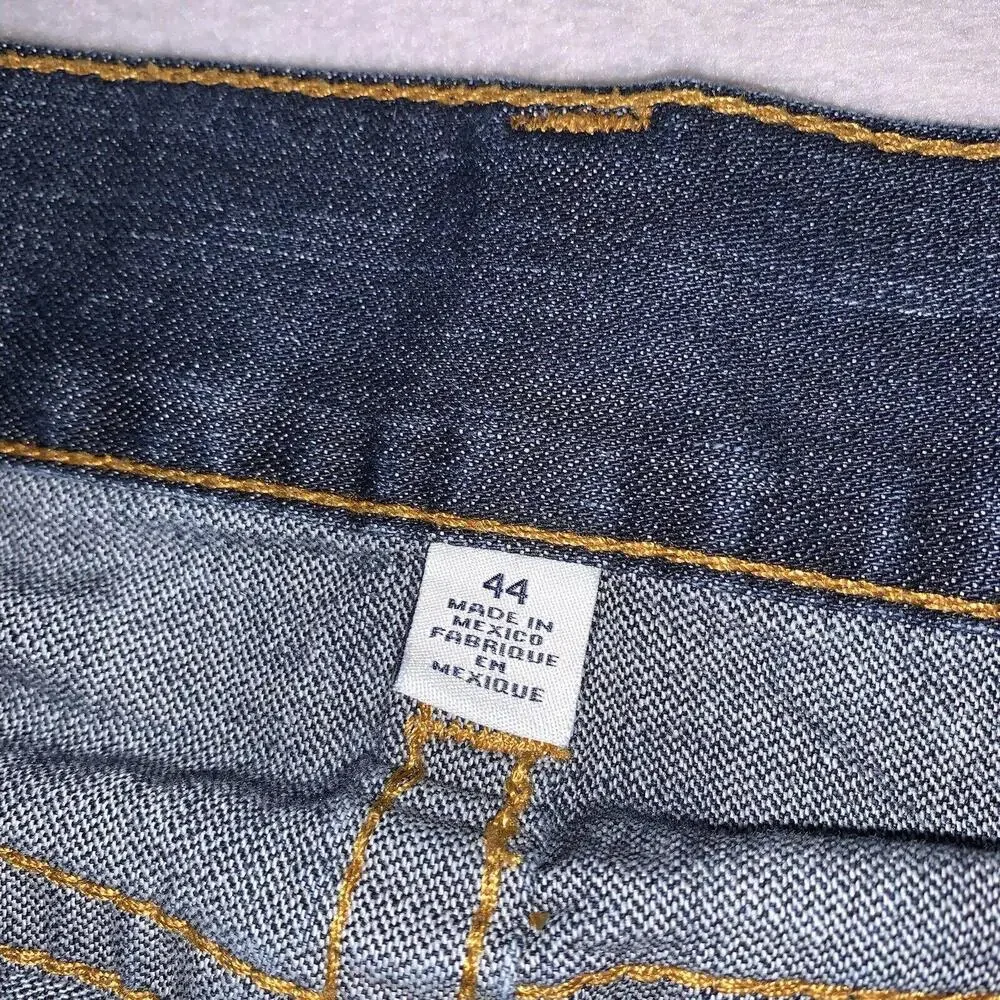 True Religion Jeans Mens 44x32 Blue Slim Straight Medium Wash‎ Stretch Denim